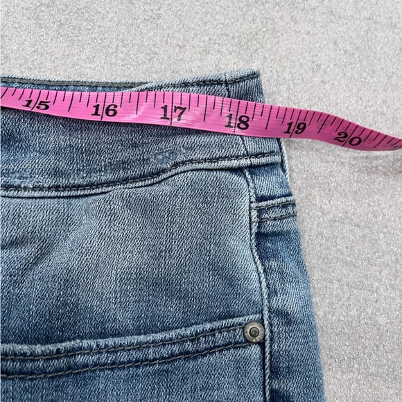 [2.5/US14]Chico’s So Slimming Girlfriend Slim Leg Blue Denim Crop Folded Hem - Picture 6 of 10